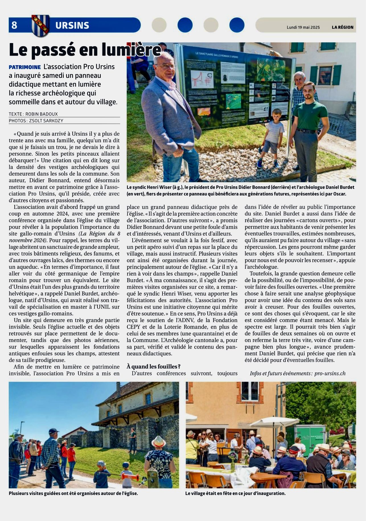 article La Région paru le 19.05.2025
